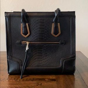Black Vegan Leather Handbag